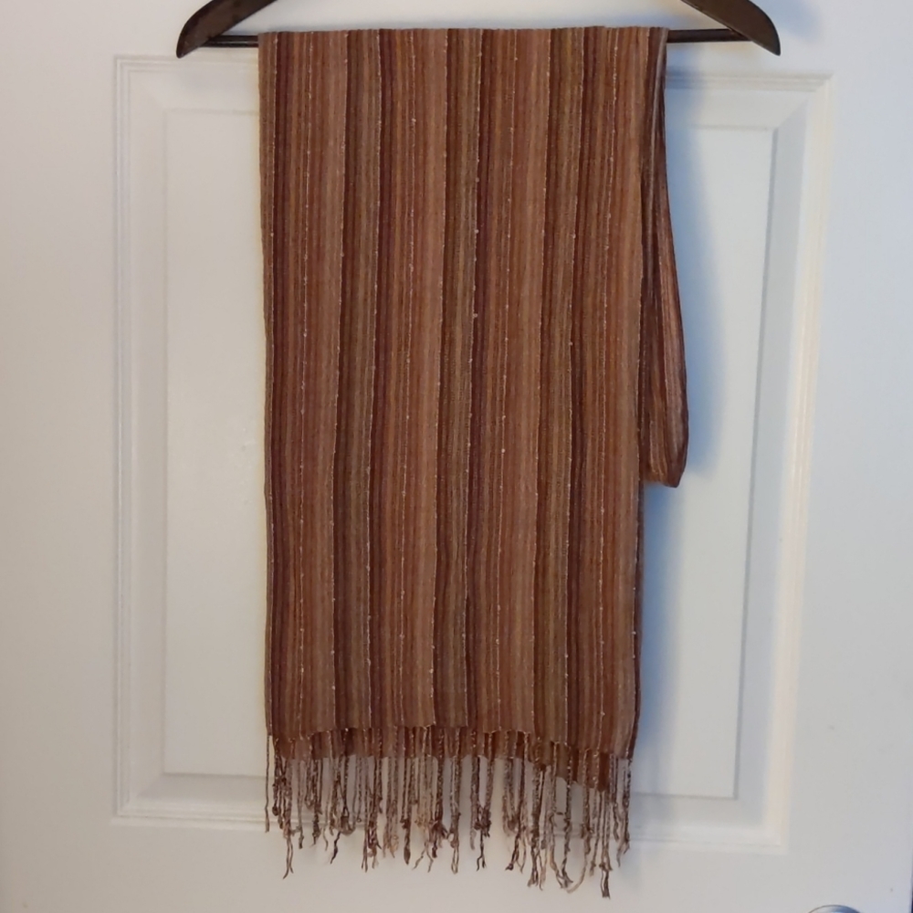 Brown Fashion Scarf . 70" x 27"